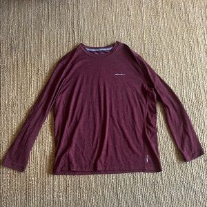 Eddie Bauer Burgundy Long Sleeve Tee